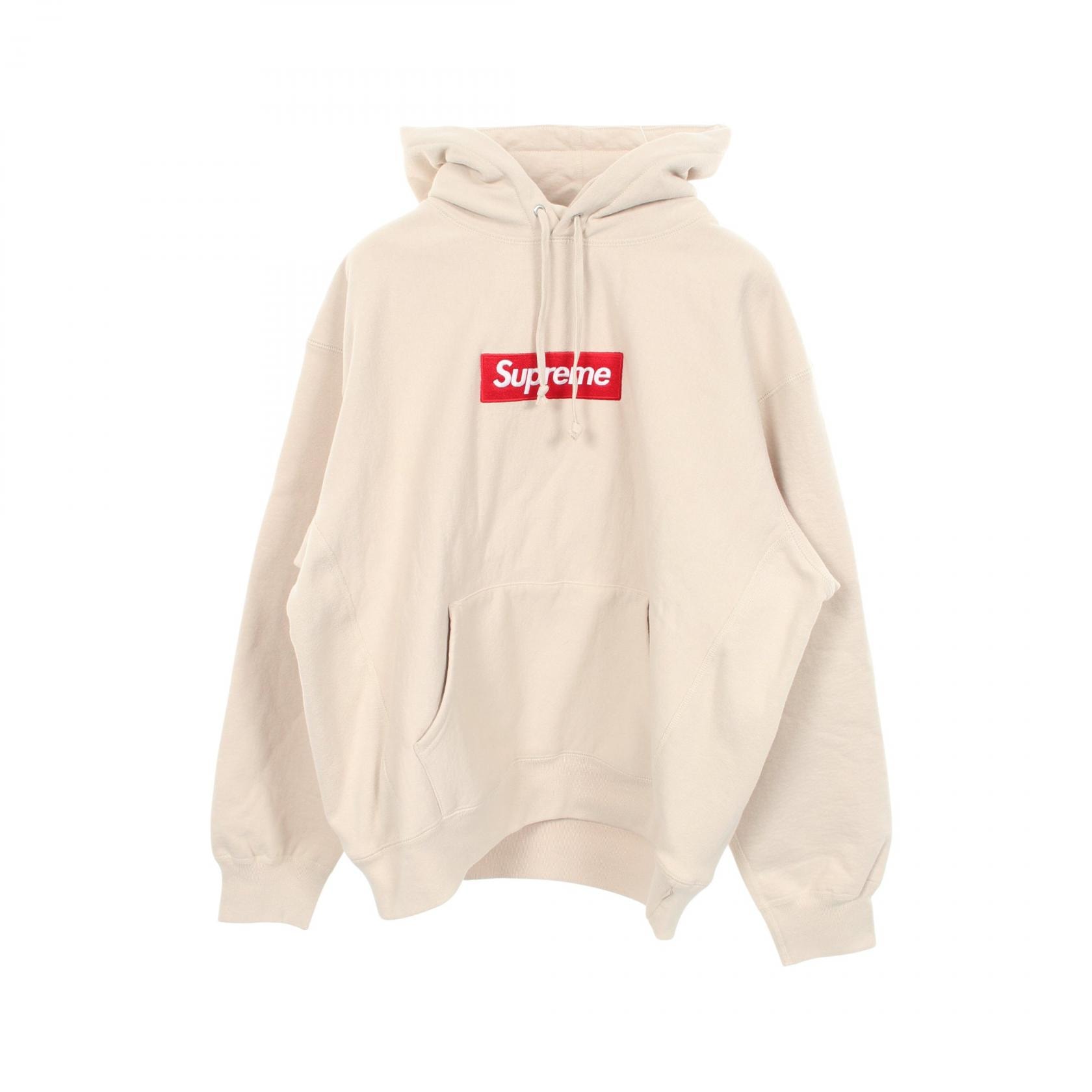 シュプリーム Supreme Box Logo Hooded Sweatshirt パーカー 衣料品 トップス コットン メンズ ベージュ系 【中古】