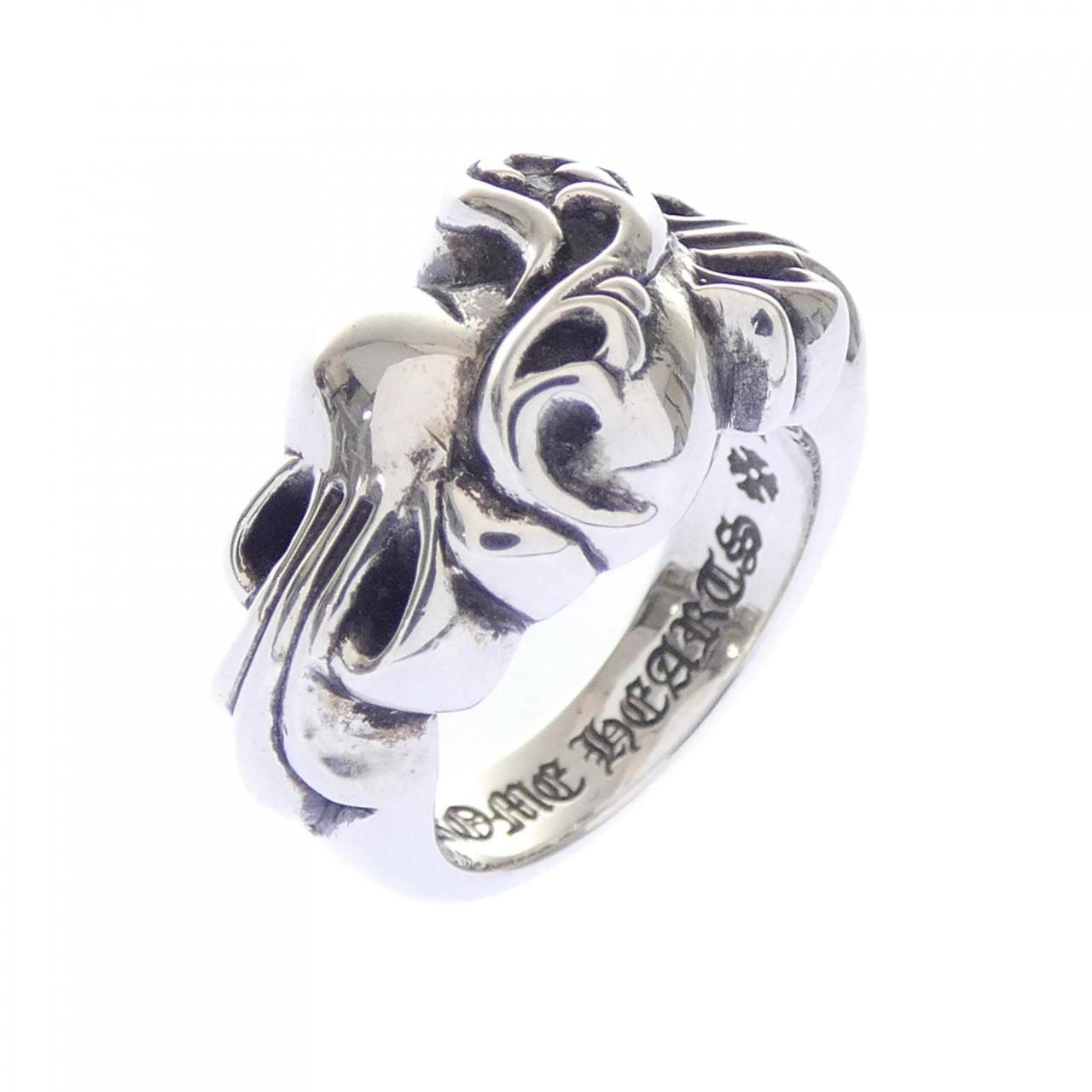 CHROME HEARTS FLRL CRS HRT フローラルハート リング B (目立った傷や汚れなし)】クロムハーツ CHROME HEARTS FLRL CRS HRT