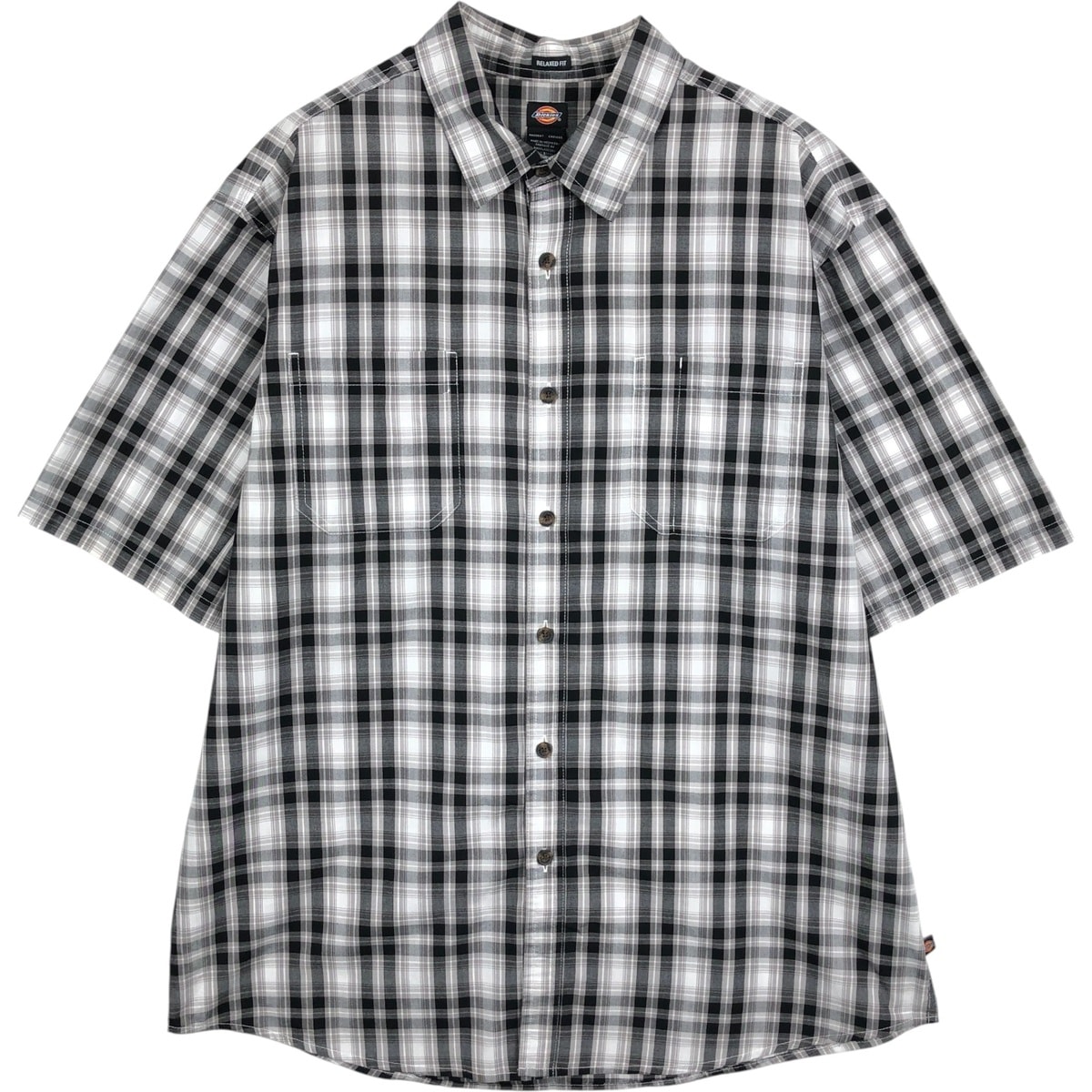 古着 ディッキーズ Dickies Relaxed Fit 半袖 ワークシャツ メンズL相当/eaa653014