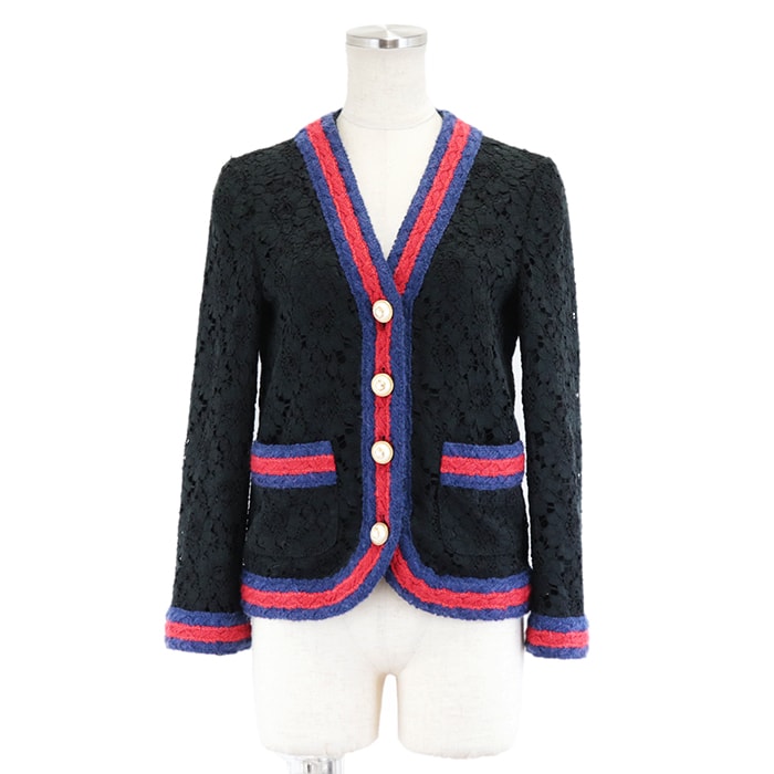 【美品】 グッチ カーディガン レディース ブラック 36 GUCCI