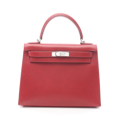 エルメス HERMES ケリー28 ルージュヴィフ 2WAY ハンドバッグ バッグ ヴォーエプソン ヴォーエプソン □G刻印(2003年製造) レディース レッド系 【中古】