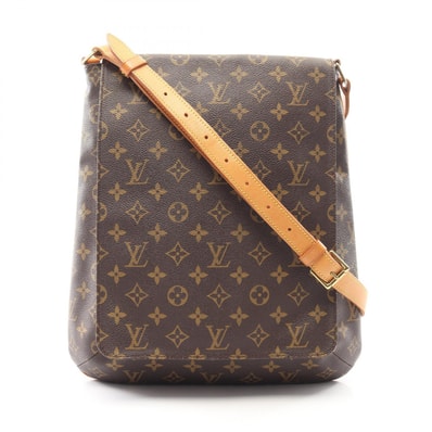 ルイ・ヴィトン LOUIS VUITTON ミュゼット ショルダーバッグ バッグ PVCコーティングキャンバス レザー モノグラム レディース ブラウン系 M51256 【中古】