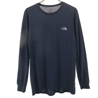 THE NORTH FACE ノースフェイス ボーダー柄 長袖 アンダー Tシャツ M ブラック NU65162 アウトドア ロンT