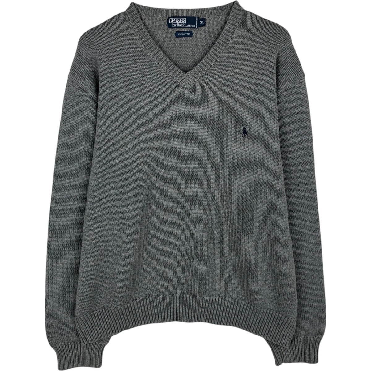 古着 ラルフローレン Ralph Lauren POLO by Ralph Lauren Vネック コットンニットセーター メンズXL相当/eaa619208