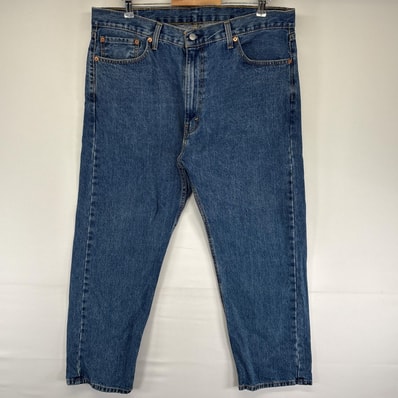 古着 リーバイス Levi's デニムパンツ 5ポケット 505 ストレート ジーンズ ジーパン 色落ち ヒゲ w40 L29 ブルー メンズ