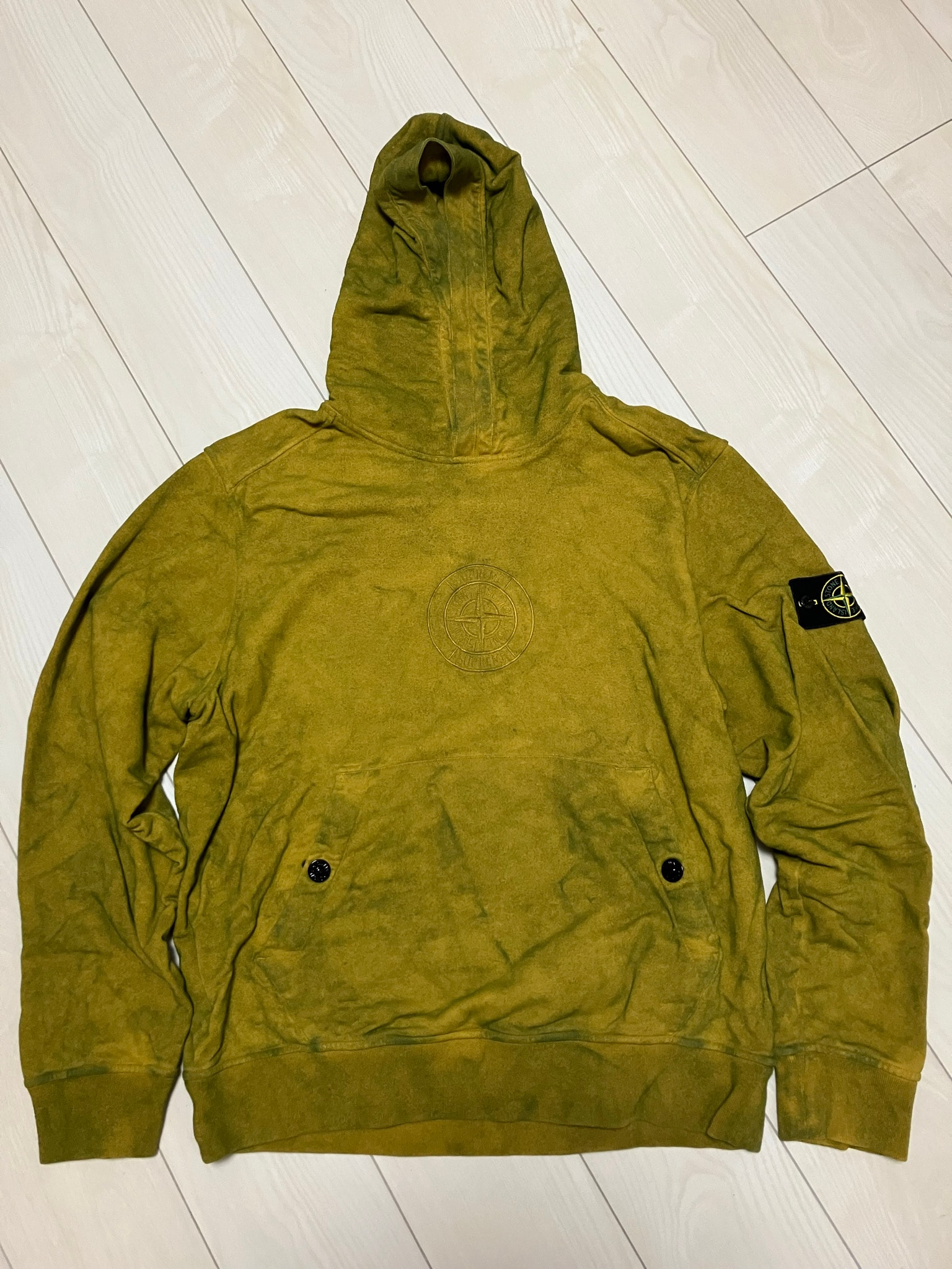 Supreme x Stone Island Hooded Sweatshirt "Olive"