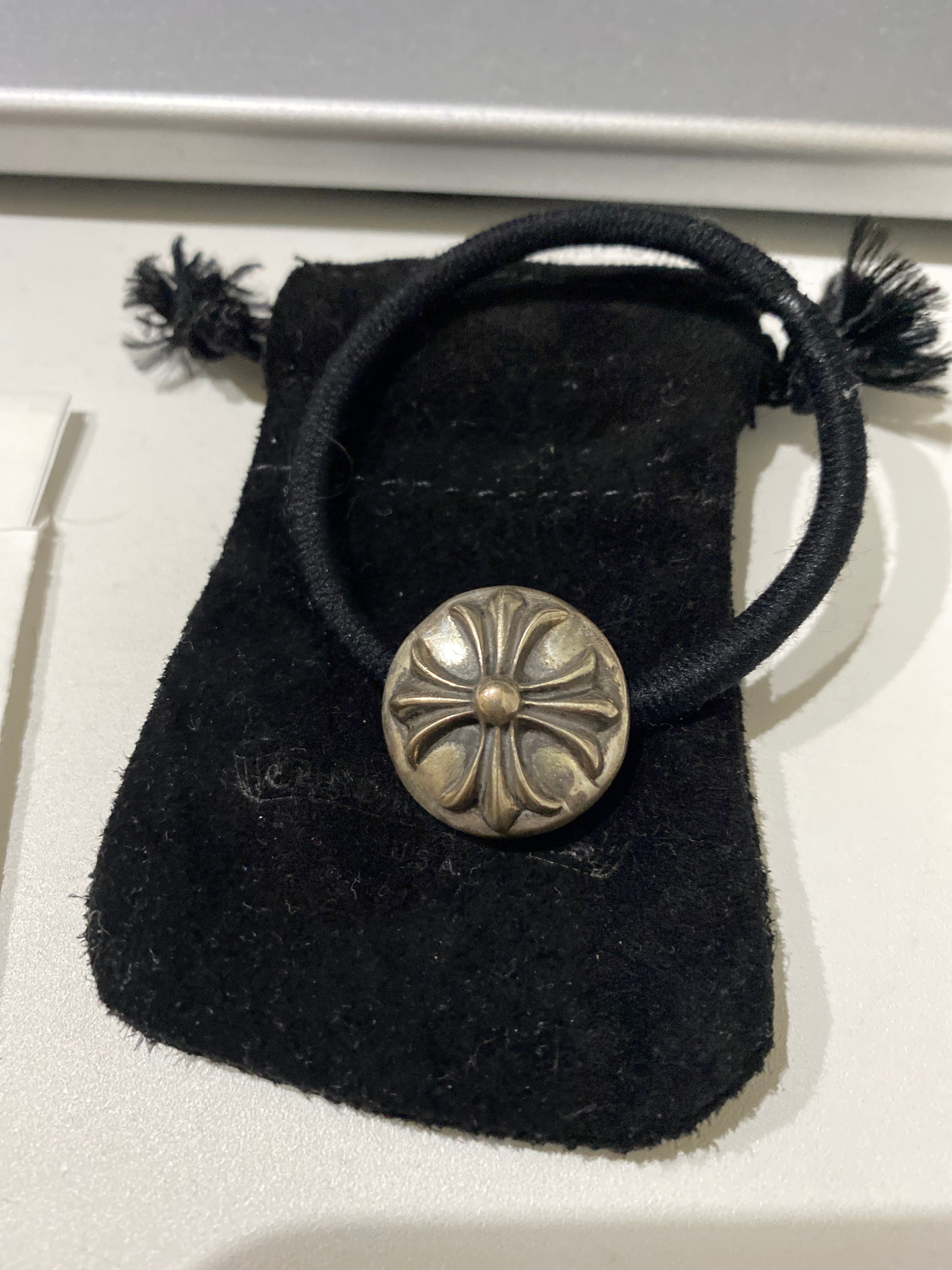 Chrome Hearts Hair Band # 2 Cross Bracelet "Black"