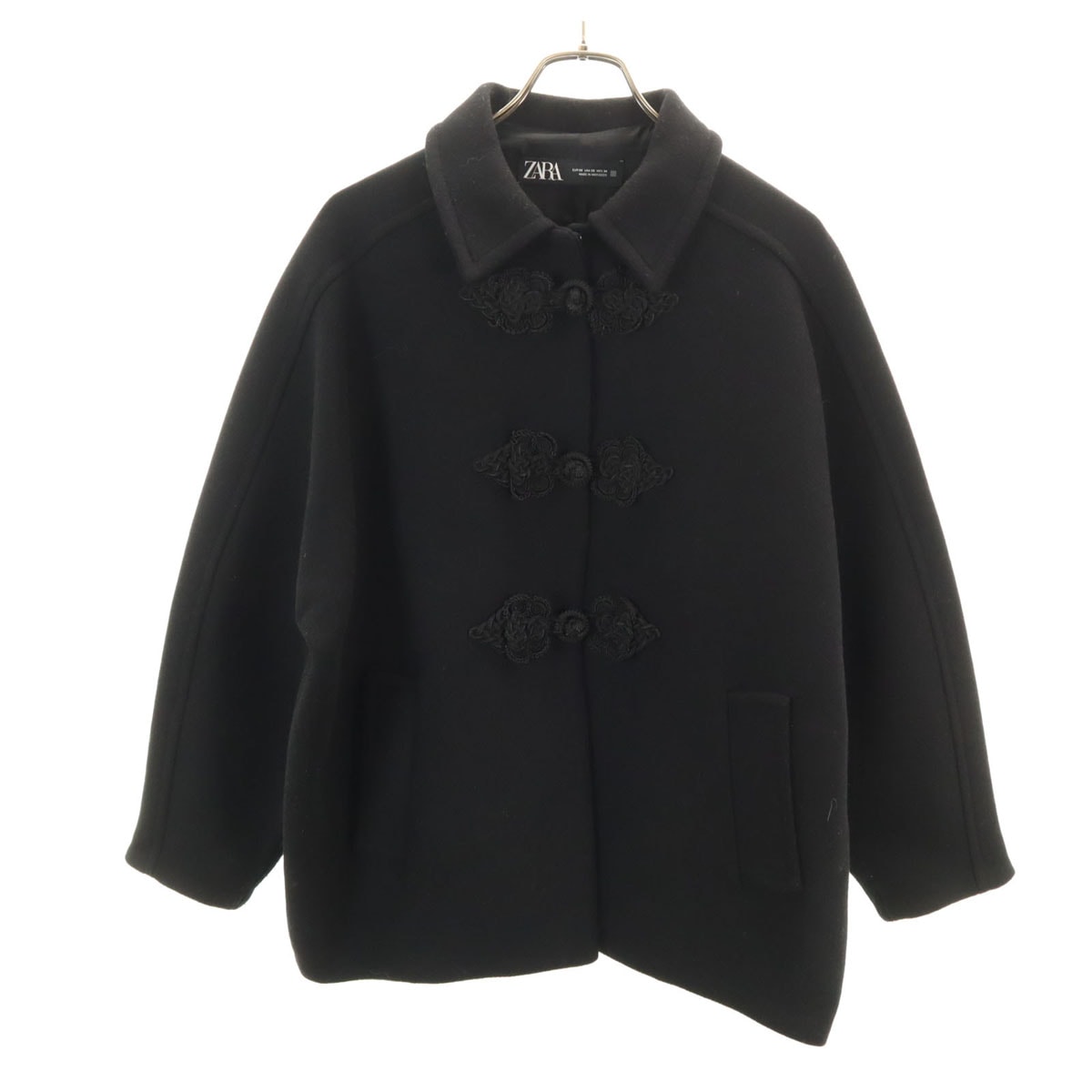 ZARA ザラ ウールブレンド ジャケット XS ブラック