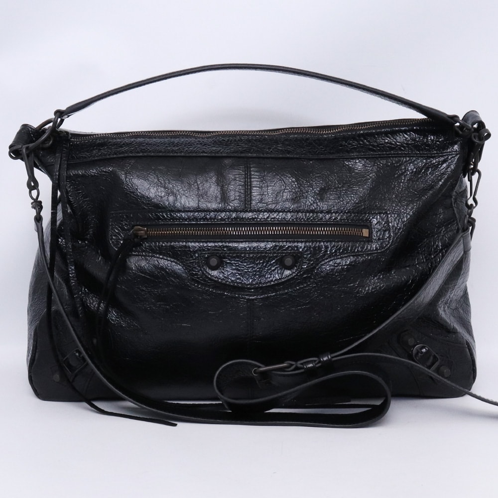 BALENCIAGA Le City Moto Medium "Black"