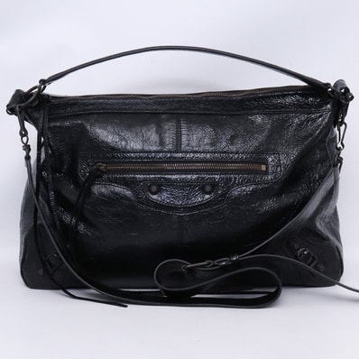 BALENCIAGA Le City Moto Medium "Black"
