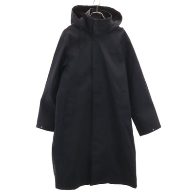 ZARA ザラ フーデッド ロングコート S ブラック