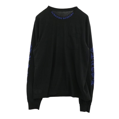 Chrome Hearts Neck Logo L/S T-Shirt "Black/Blue"