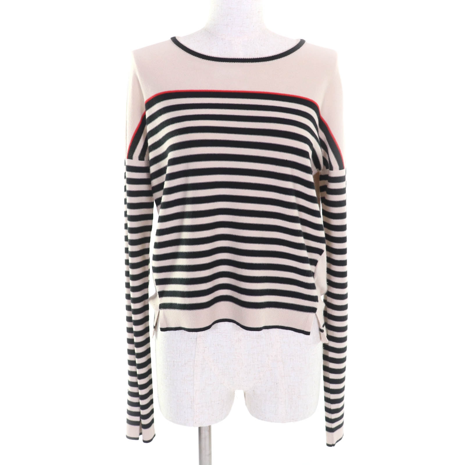 極美品 フォクシー
 ニット French Eva ベージュ ブラック レディース 38 41216