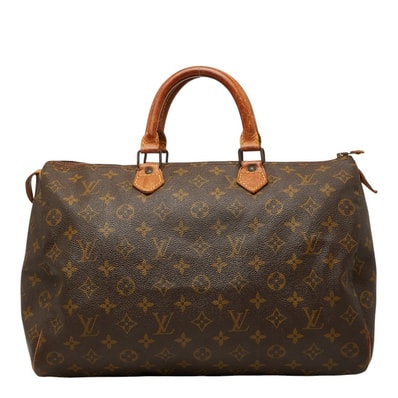ルイ ヴィトン モノグラム スピーディ35 ボストンバッグ ハンドバッグ M41107 ブラウン PVC レザー レディース LOUIS VUITTON 【中古】