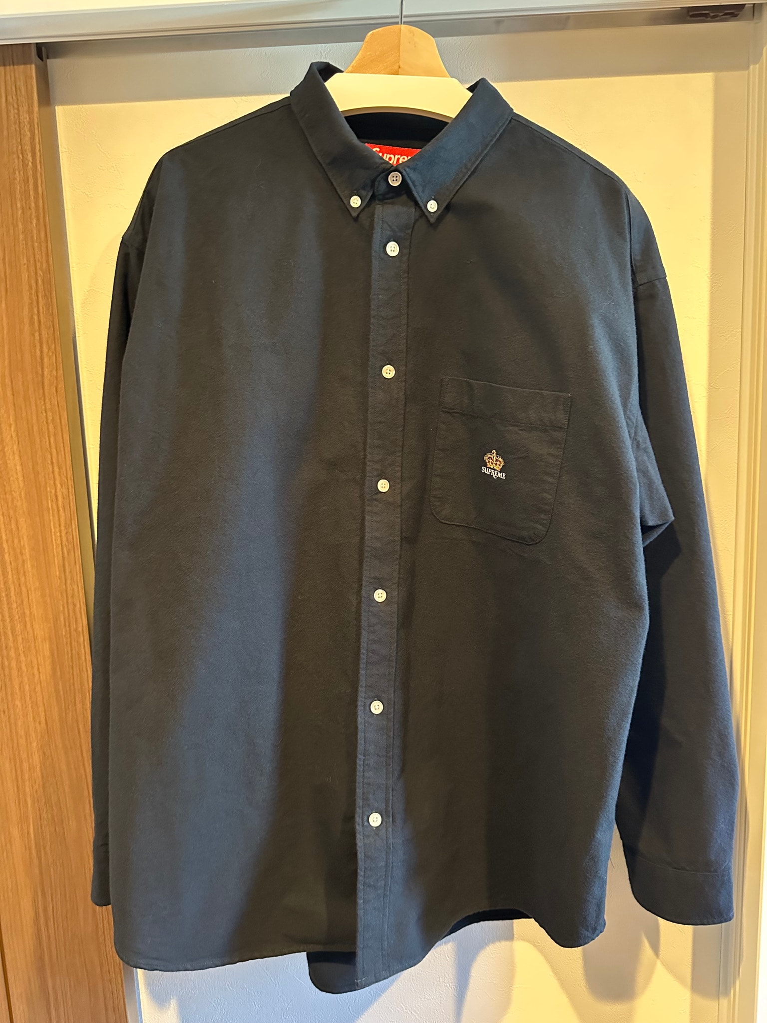 Supreme Loose Fit Flannel Oxford Shirt "Black" (26FW)