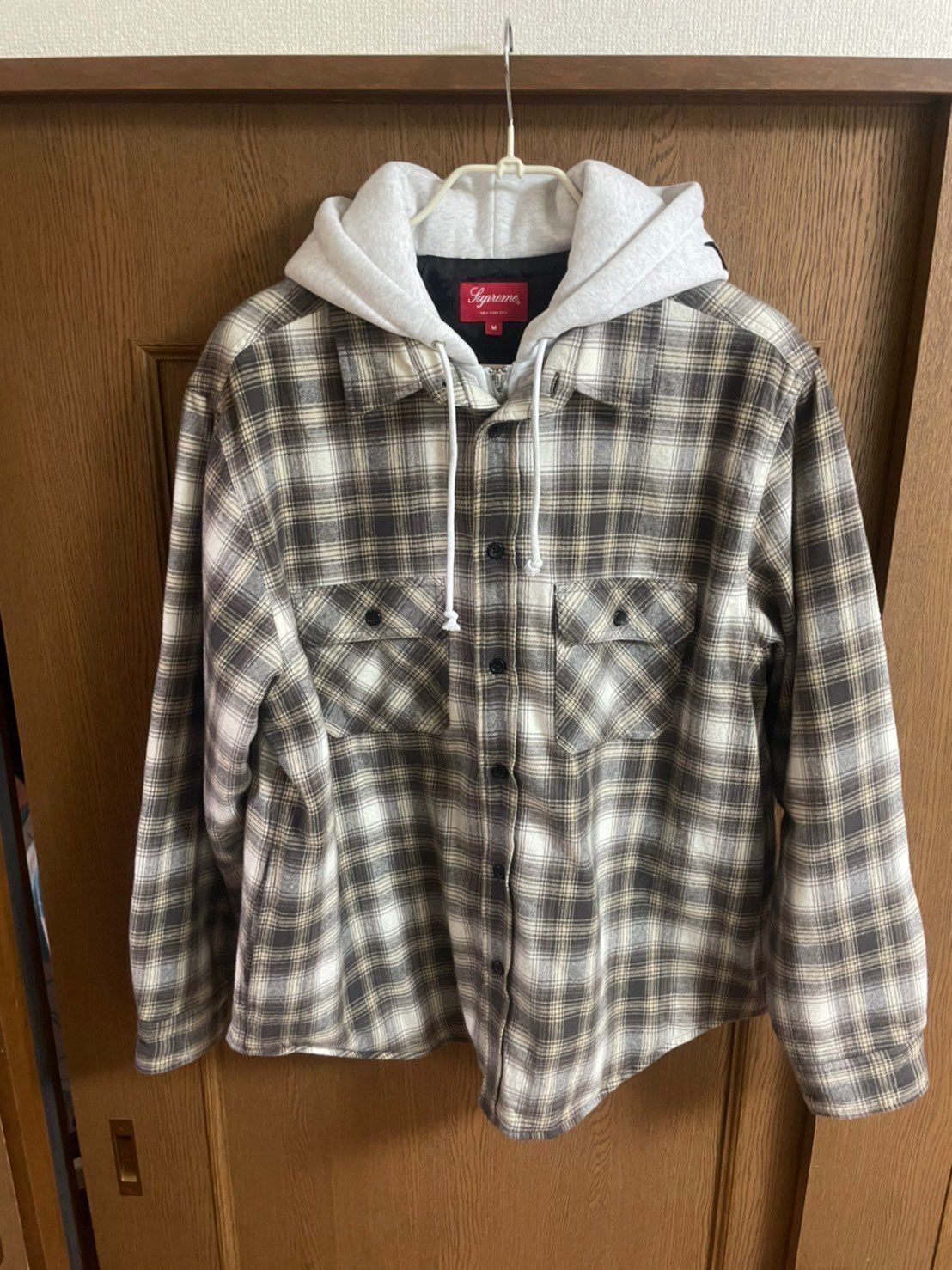 Supreme Hooded Flannel Zip Up Shirt "Brown"
