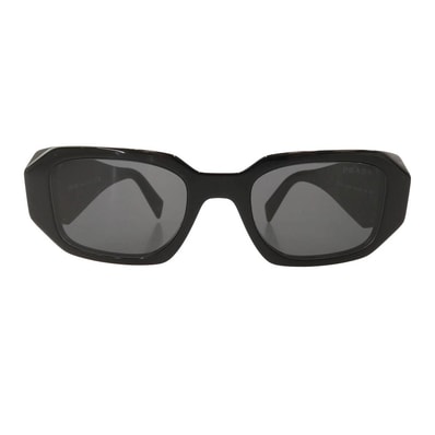 PRADA プラダ サングラス SPR 17W シンボル スクエア アイウェア サングラス ブラック系 49□20 145【中古】