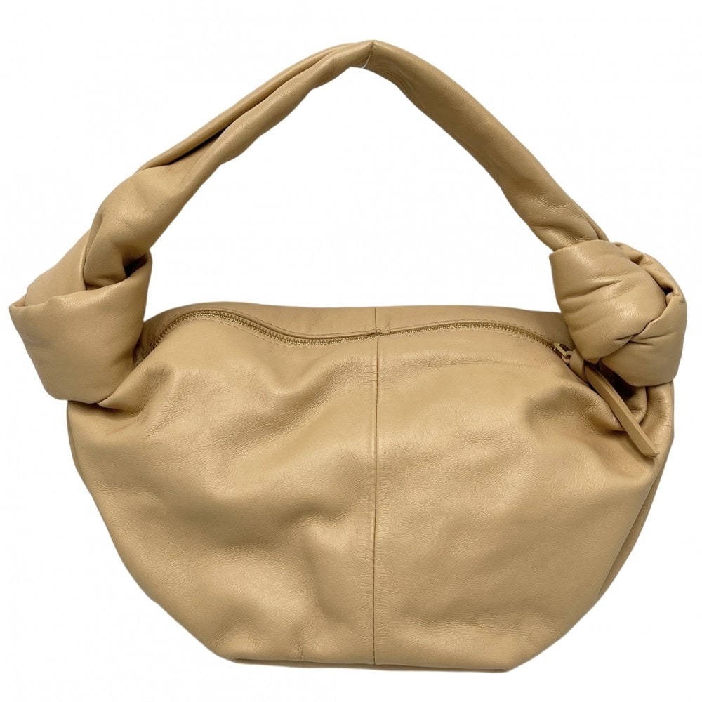 BOTTEGAVENETA ボッテガヴェネタ ハンドバッグ ダブルノット レザー    ブラウン 茶 ゴールド金具 レディース【中古品】