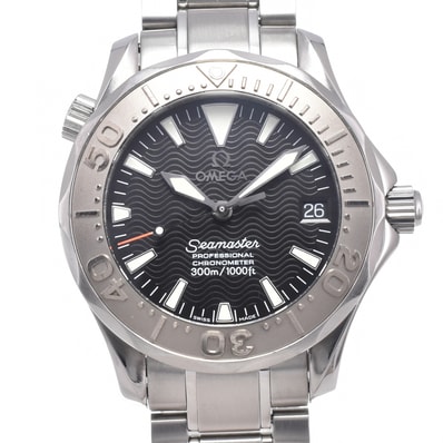 オメガ OMEGA 2236.50 シーマスター プロフェッショナル K18WGベゼル ブラック 自動巻き メンズ 美品 箱・保証書付き 腕時計 C#149624