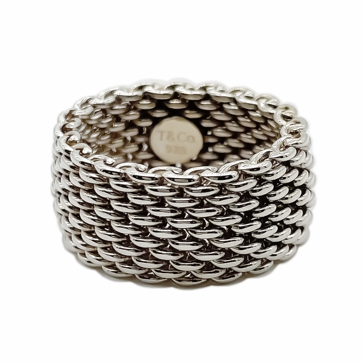 TIFFANY&Co. ティファニー サマセット メッシュ リング・指輪
SV925 12号 12号 シルバー 新品仕上済 レディース
【中古】