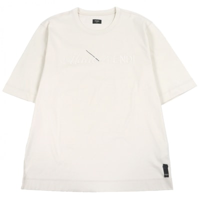 極美品 フェンディ 半袖Tシャツ アイボリー メンズ XXL FY1291