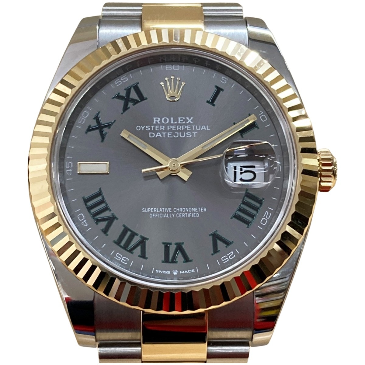 ☆☆ROLEX ロレックス デイトジャスト41 SS×YG 126333 スレート 自動巻き メンズ 腕時計 箱・ギャランティ有
