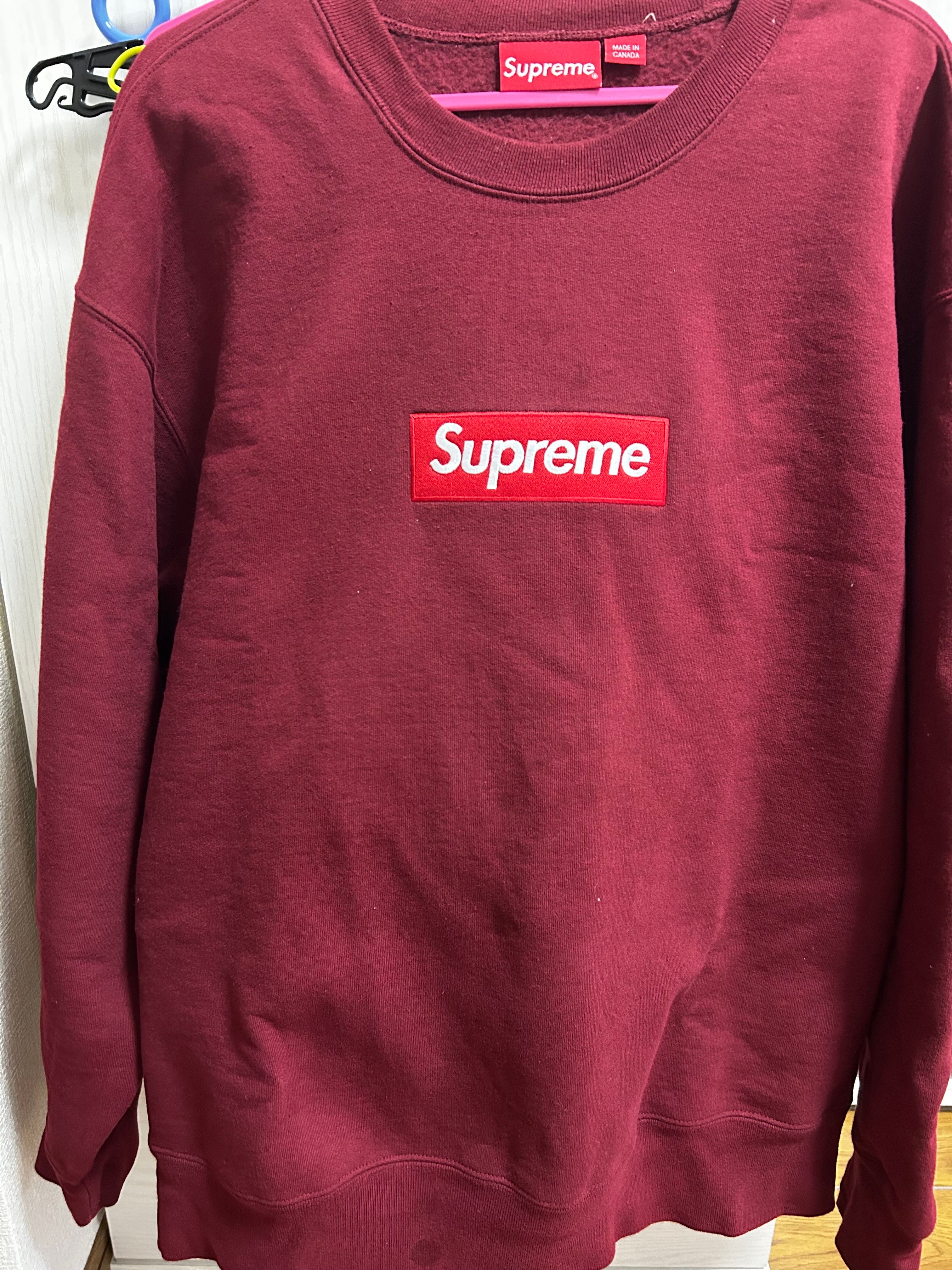 Supreme Box Logo Crewneck "Cardinal" (22FW)