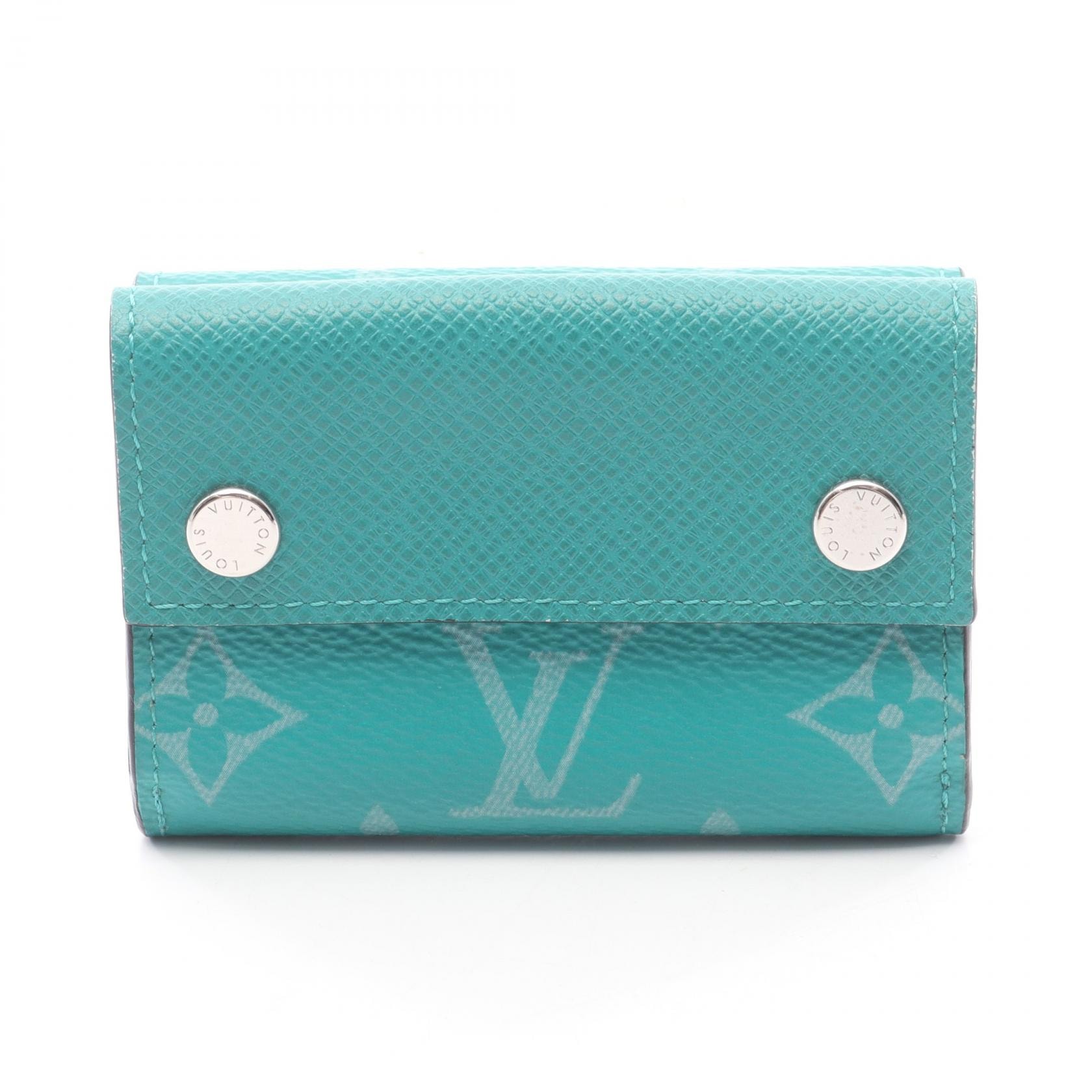 ルイ・ヴィトン LOUIS VUITTON ディスカバリー コンパクトウォレット 三つ折り財布 財布 レザー PVC タイガラマ メンズ グリーン系 ヴェール M67626 【中古】