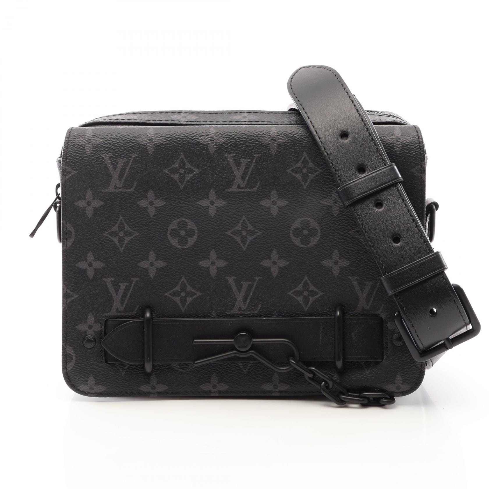 ルイ・ヴィトン LOUIS VUITTON スティーマー メッセンジャー ショルダーバッグ バッグ PVCコーティングキャンバス レザー メンズ グレー系 M45585 【中古】