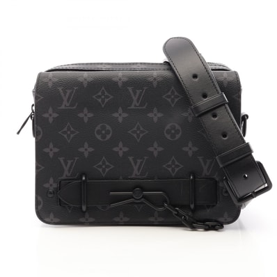 ルイ・ヴィトン LOUIS VUITTON スティーマー メッセンジャー ショルダーバッグ バッグ PVCコーティングキャンバス レザー メンズ グレー系 M45585 【中古】