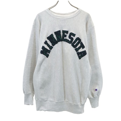 Champion チャンピオン 90s USA製 リバースウィーブ オールド 刺繍タグ 長袖 スウェット トレーナー XL グレー 裏起毛