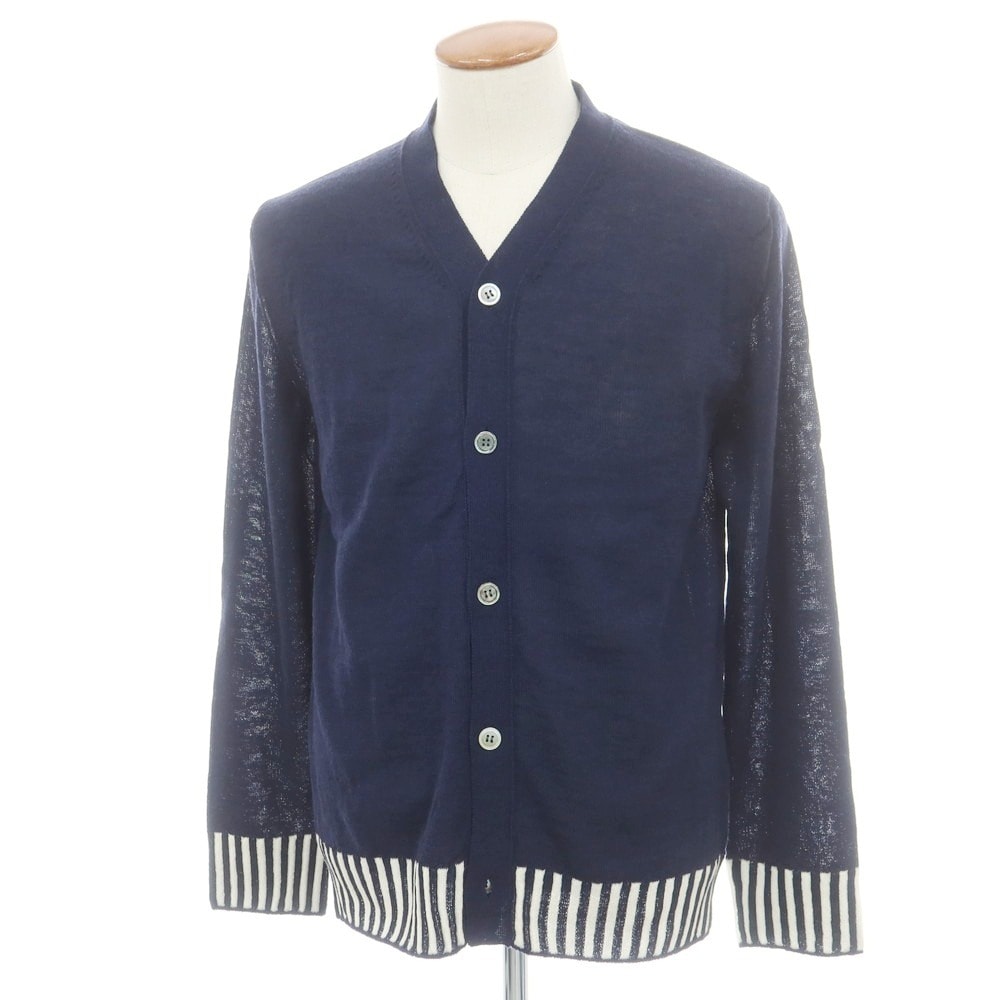【中古】コムデギャルソン オムドゥ COMME des GARCONS HOMME DEUX 2025年春夏 ウール カーディガン ネイビー【サイズM】【メンズ】