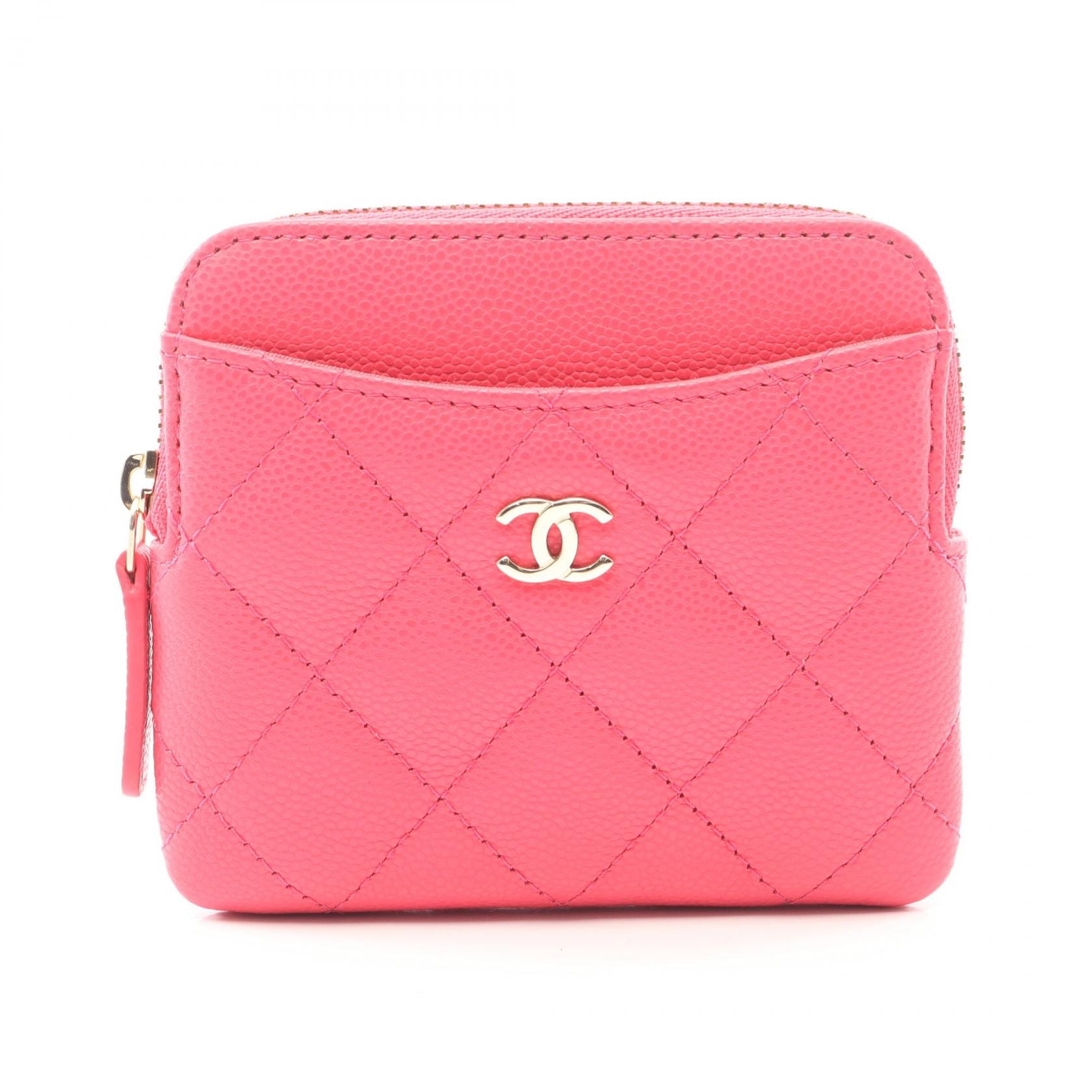 シャネル CHANEL マトラッセ コインケース 財布 レザー グレインドカーフレザー レディース ピンク系 【中古】
