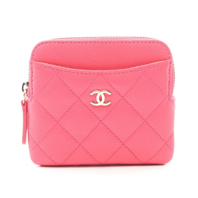 シャネル CHANEL マトラッセ コインケース 財布 レザー グレインドカーフレザー レディース ピンク系 【中古】