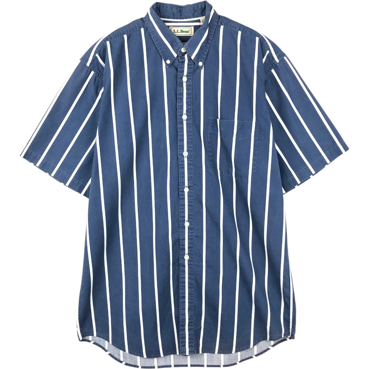 古着 ~90年代 エルエルビーン L.L.Bean 半袖 ボタンダウン ストライプシャツ メンズM相当 ヴィンテージ/eaa660978
