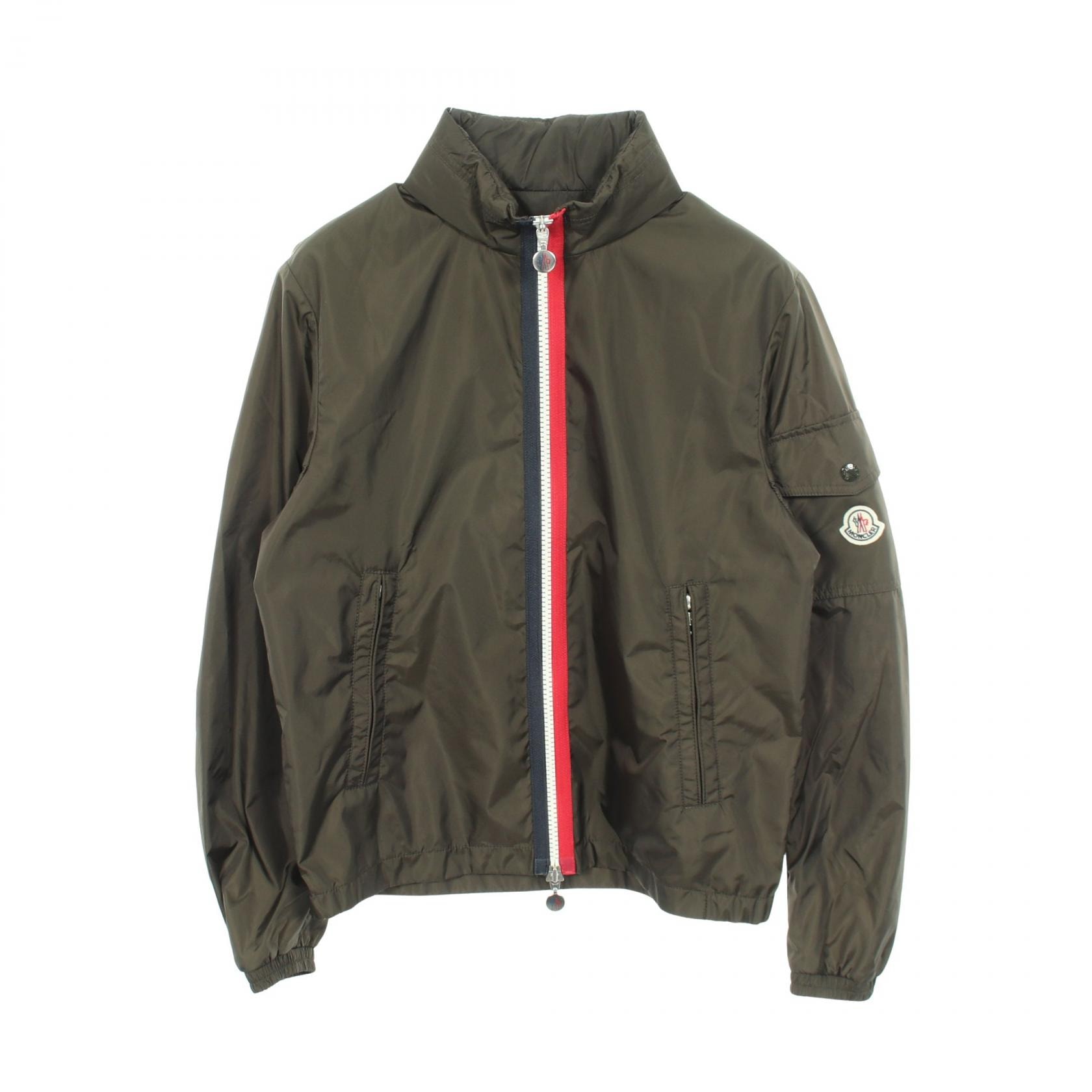 モンクレール MONCLER KERALLE ジップアップ フード付き ブルゾン 衣料品 アウター ナイロン メンズ グリーン系 【中古】