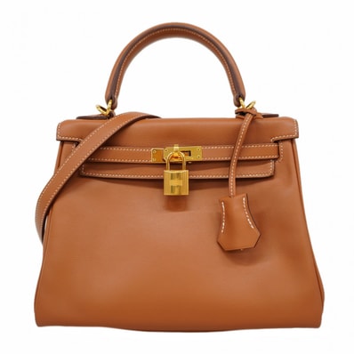 ★SALE【6fa0977-g】エルメス ハンドバッグ ケリー25 スイフト ゴールド ゴールド金具 Y刻印 2wayバッグ【中古】レディース