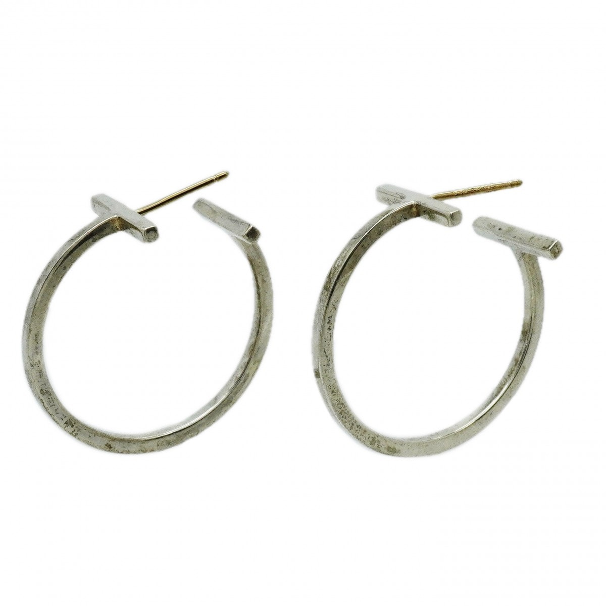 ★最終価格【6jcb0688-k】ティファニー ピアス Tワイヤー フープ シルバー925【中古】レディース