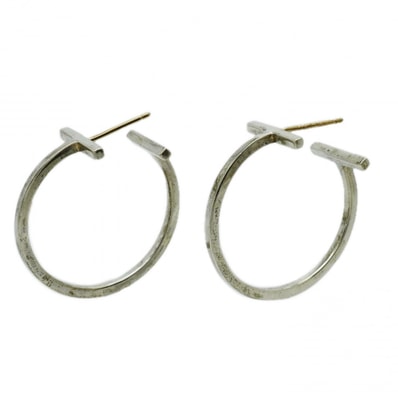 ★最終価格【6jcb0688-k】ティファニー ピアス Tワイヤー フープ シルバー925【中古】レディース