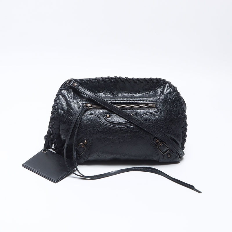 バレンシアガ BALENCIAGA レザー ショルダーバッグ【中古】