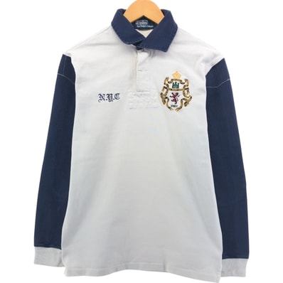 古着 ラルフローレン Ralph Lauren POLO by Ralph Lauren CUSTOM FIT 長袖 ラガーシャツ メンズM相当/eaa544072