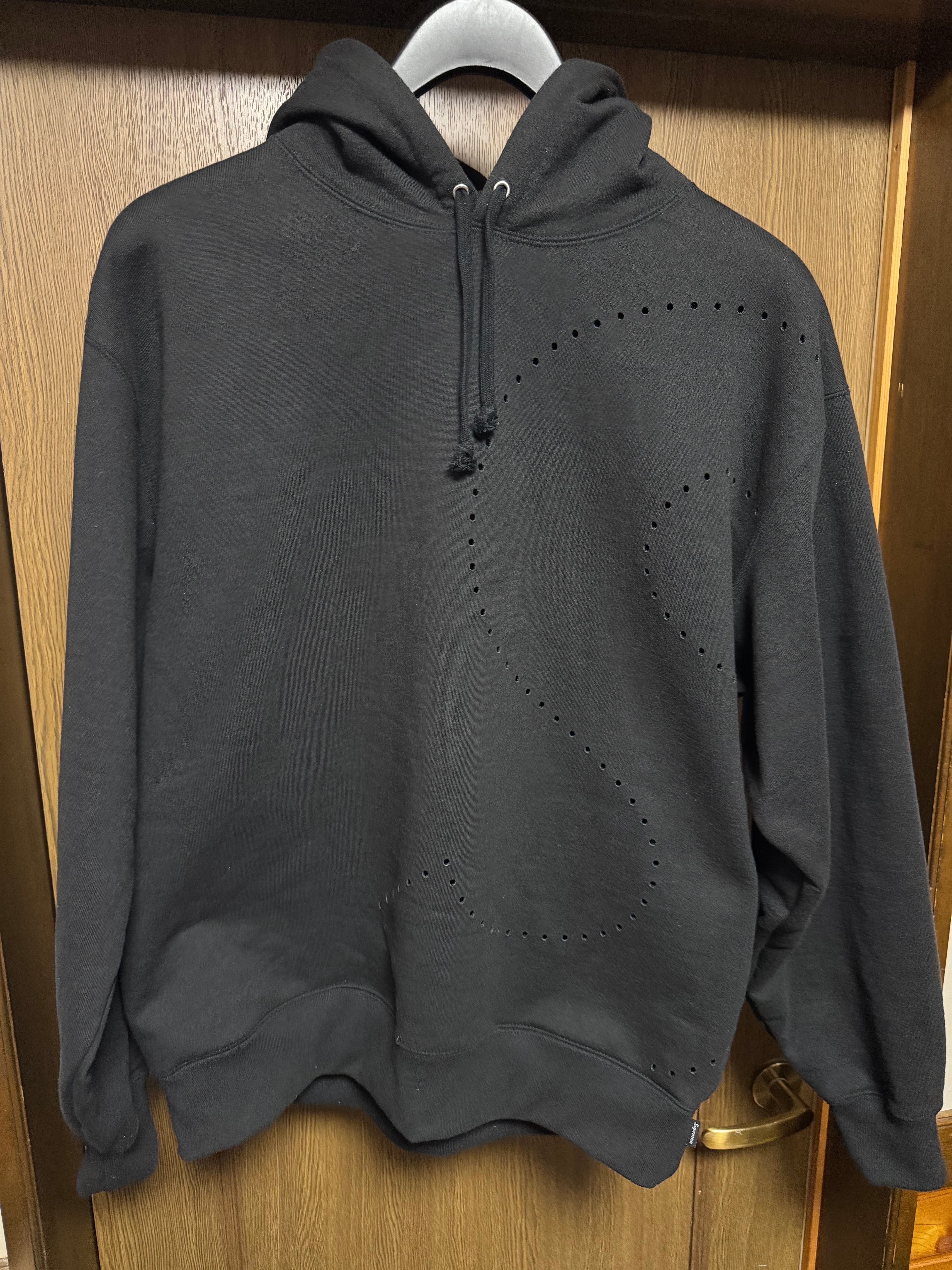 Supreme Laser Cut S Logo Hooded Sweatshirt "Black"