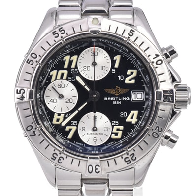 ブライトリング BREITLING A13335 コルト クロノグラフ デイト ブラック 自動巻き メンズ 良品 腕時計 A#149024