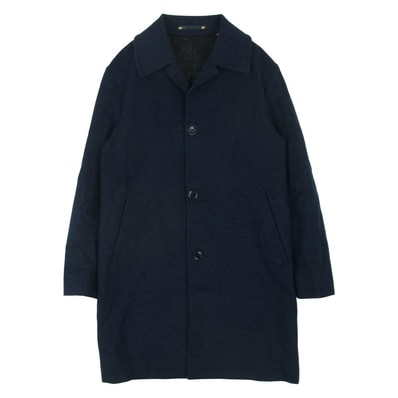 Paul Smith ポール・スミス PF-MV-66054 ウール シャギー ステンカラー コート ネイビー系 150 M【中古】