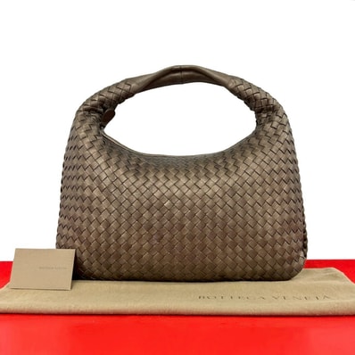 BOTTEGA VENETA ボッテガヴェネタ ホーボー イントレチャート レザー ハンドバッグ ブラウン
28311