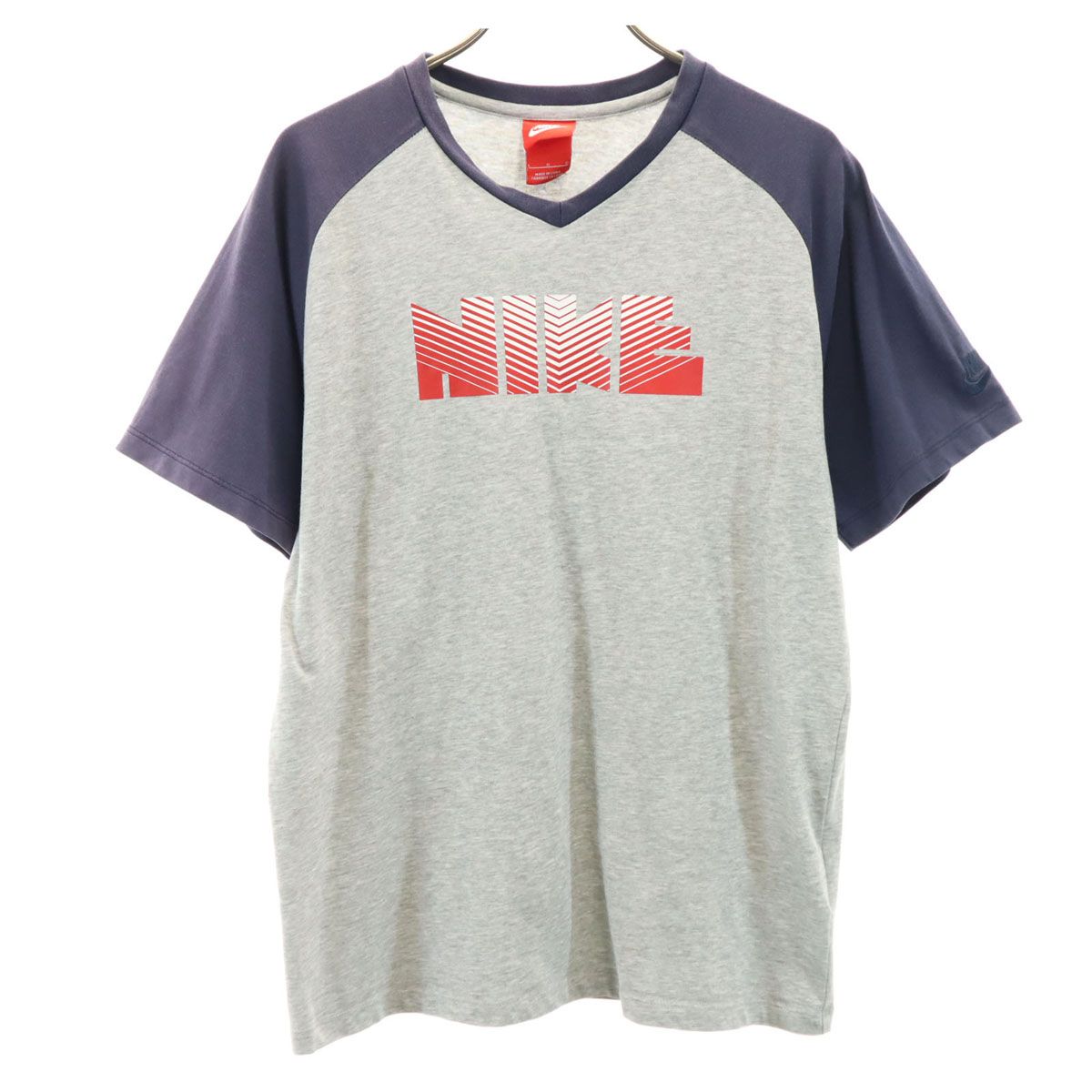 NIKE ナイキ 半袖 Vネック Tシャツ L グレー