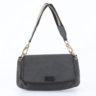 ■美品 グッチ106671 ショルダーバッグ レザー×キャンバス
