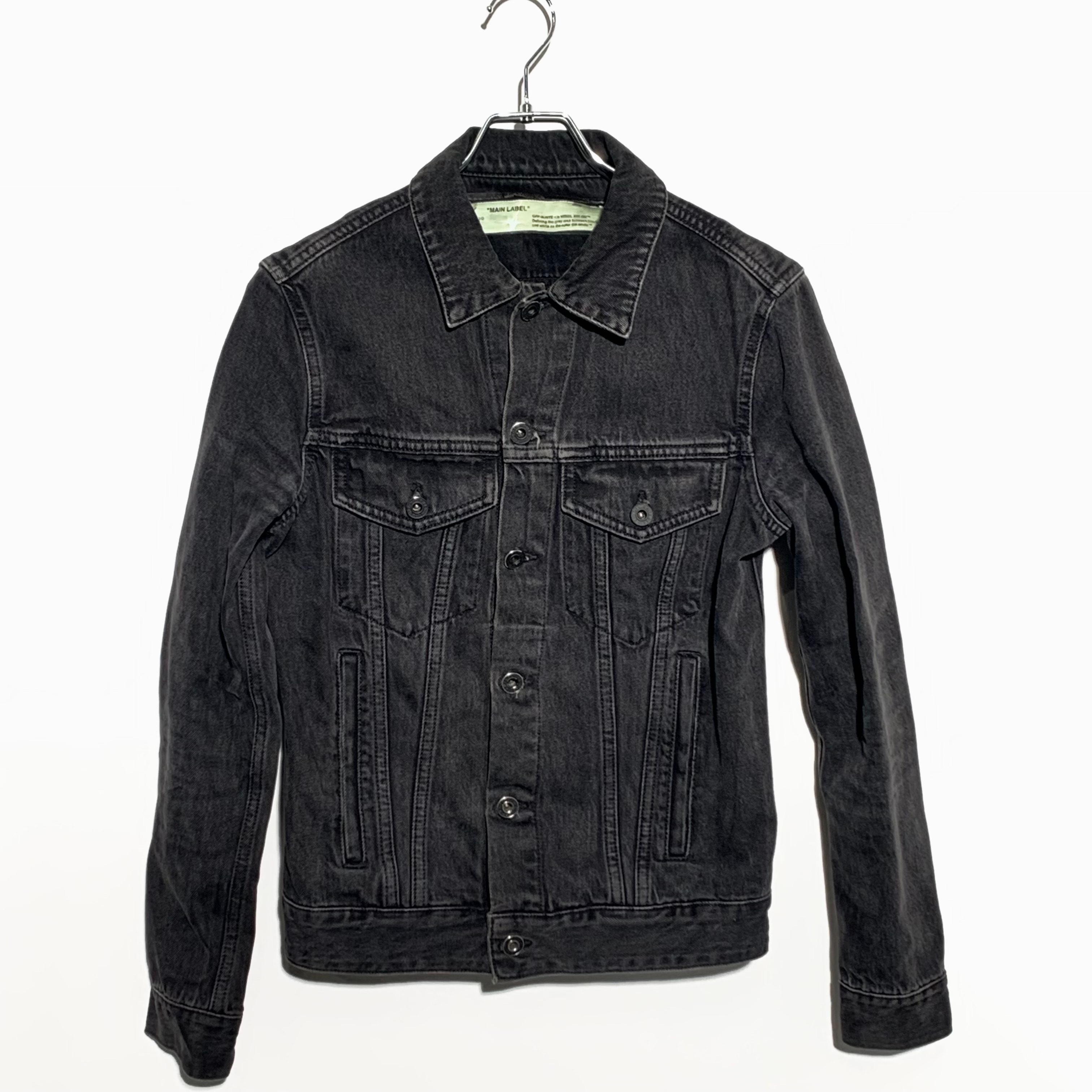 OFF-WHITE Firetape Denim Jacket Black