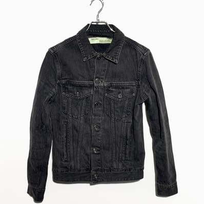 OFF-WHITE Firetape Denim Jacket Black