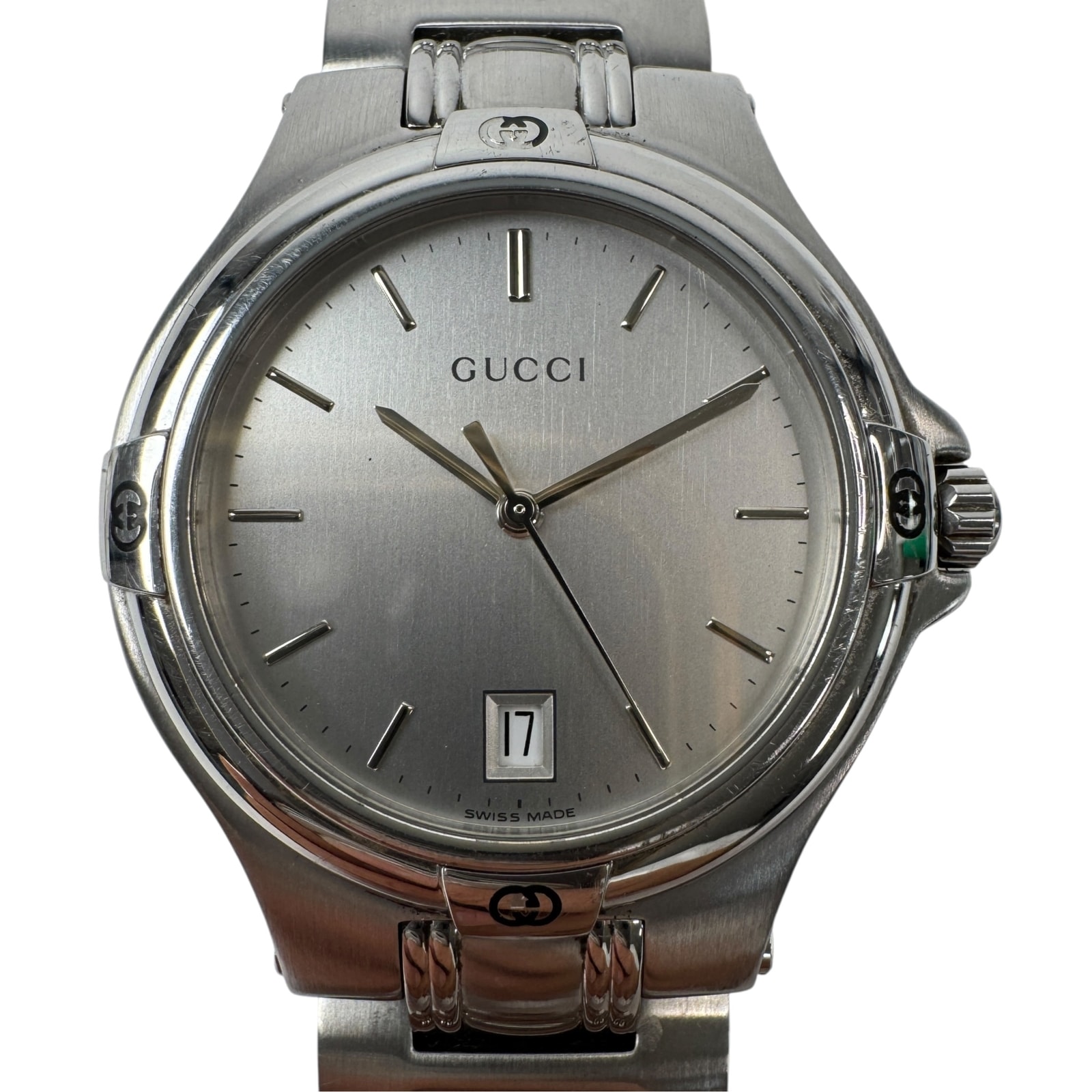 グッチ GUCCI 9040M 腕時計 ウォッチ 11044825 シルバー文字盤 クォーツ メンズ